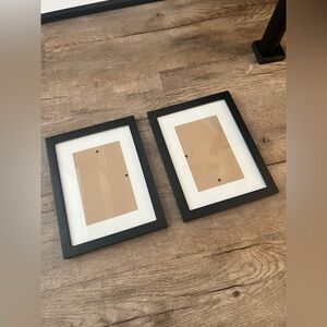 Set of 2 - Black 8x10 Frames (5x7 with Mat)